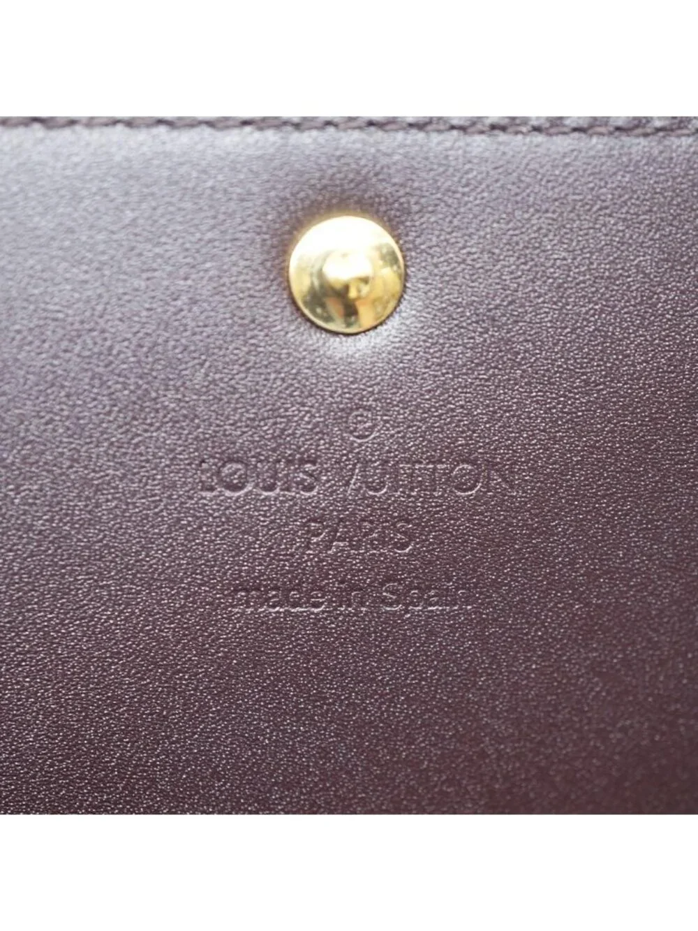 Louis Vuitton Monogram Vernis Business Card Holder Slot Purple Gold